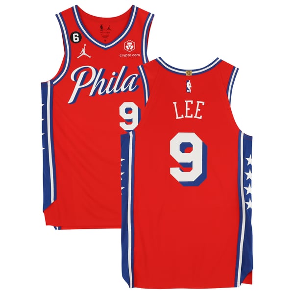 Trevelin Queen Philadelphia 76ers Player-Issued #9 Red  display picture 3