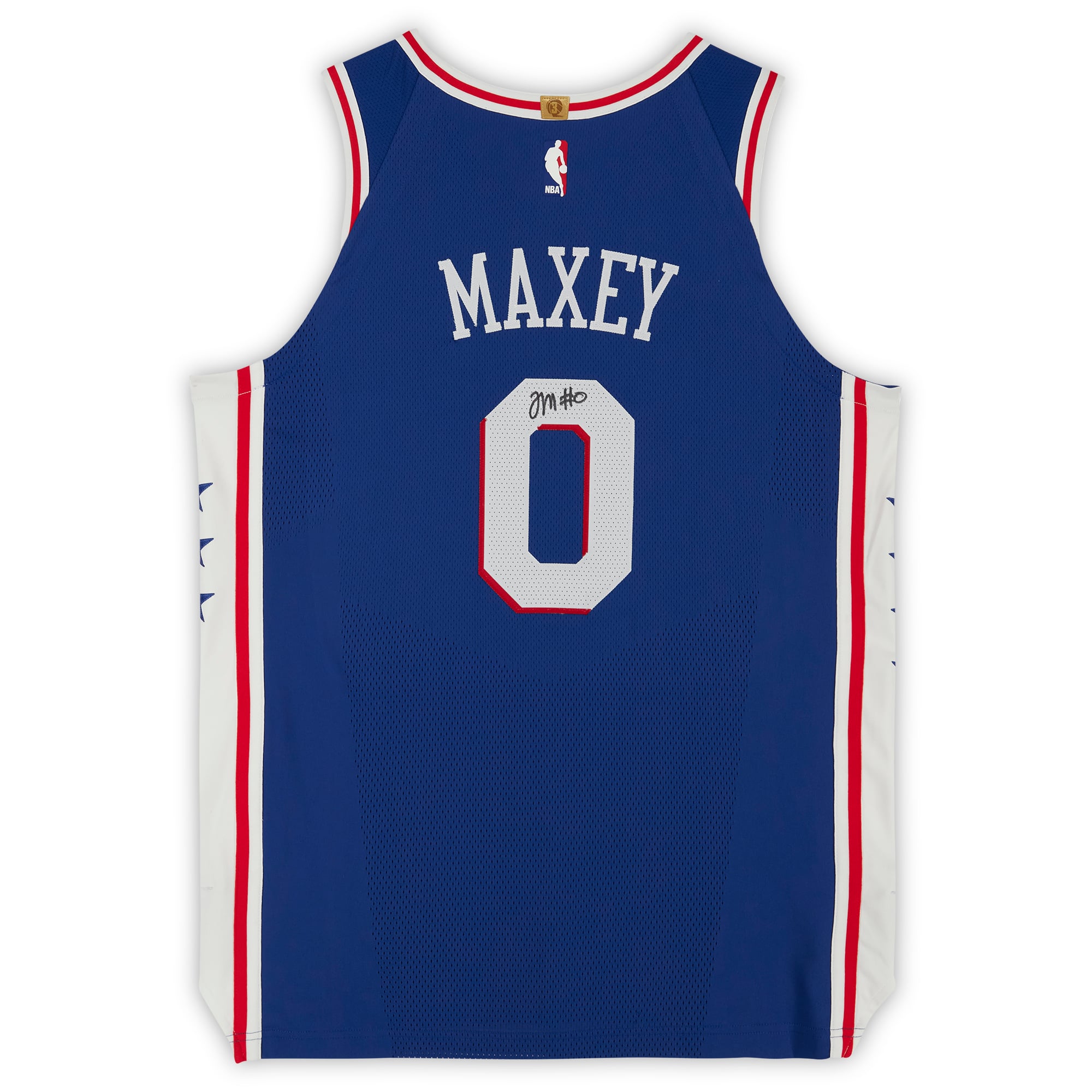 Tyrese Maxey Philadelphia 76ers Autographed Nike 2020-21 Blue Icon Jersey