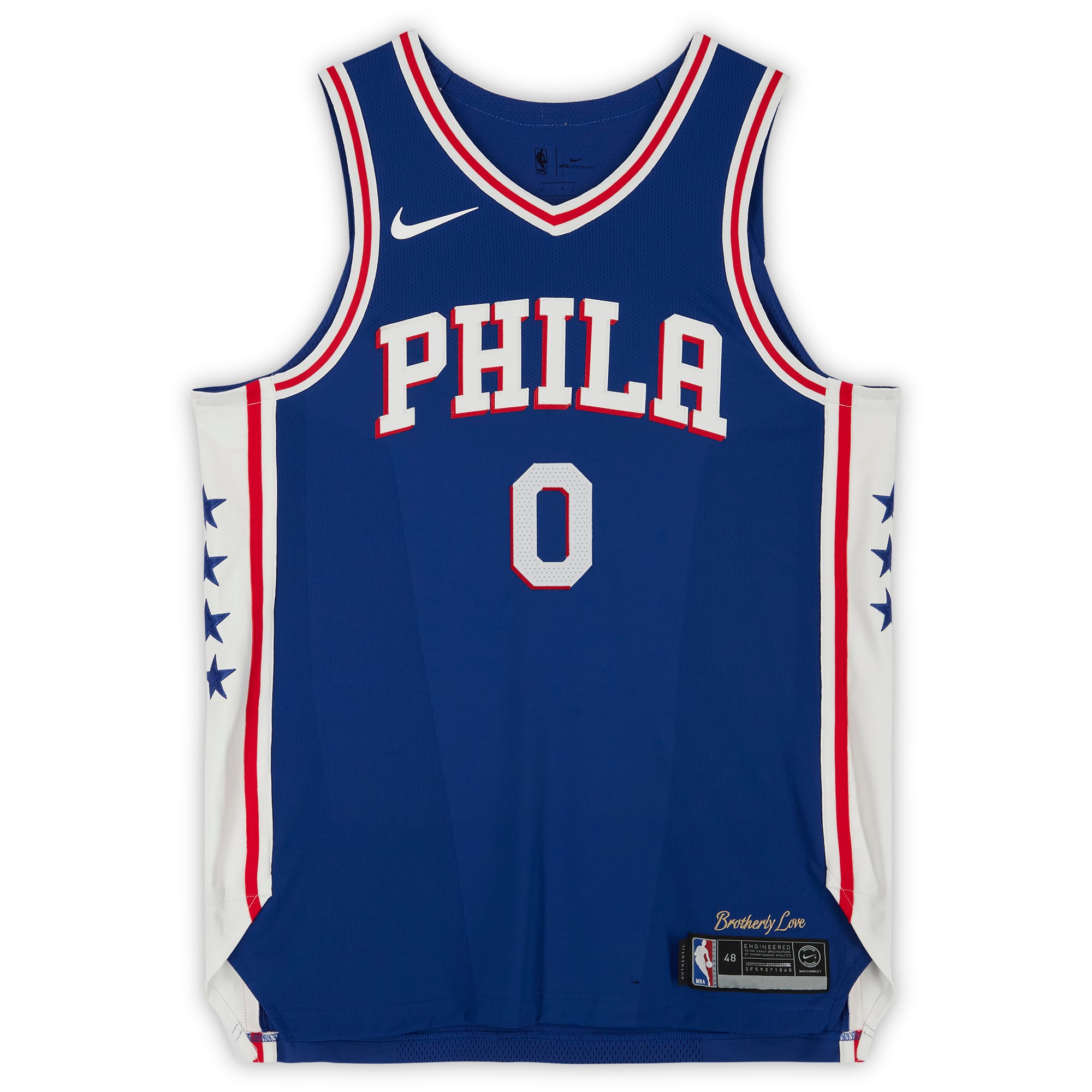 Tyrese Maxey Philadelphia 76ers Autographed Nike 2020-21 Blue Icon Jersey