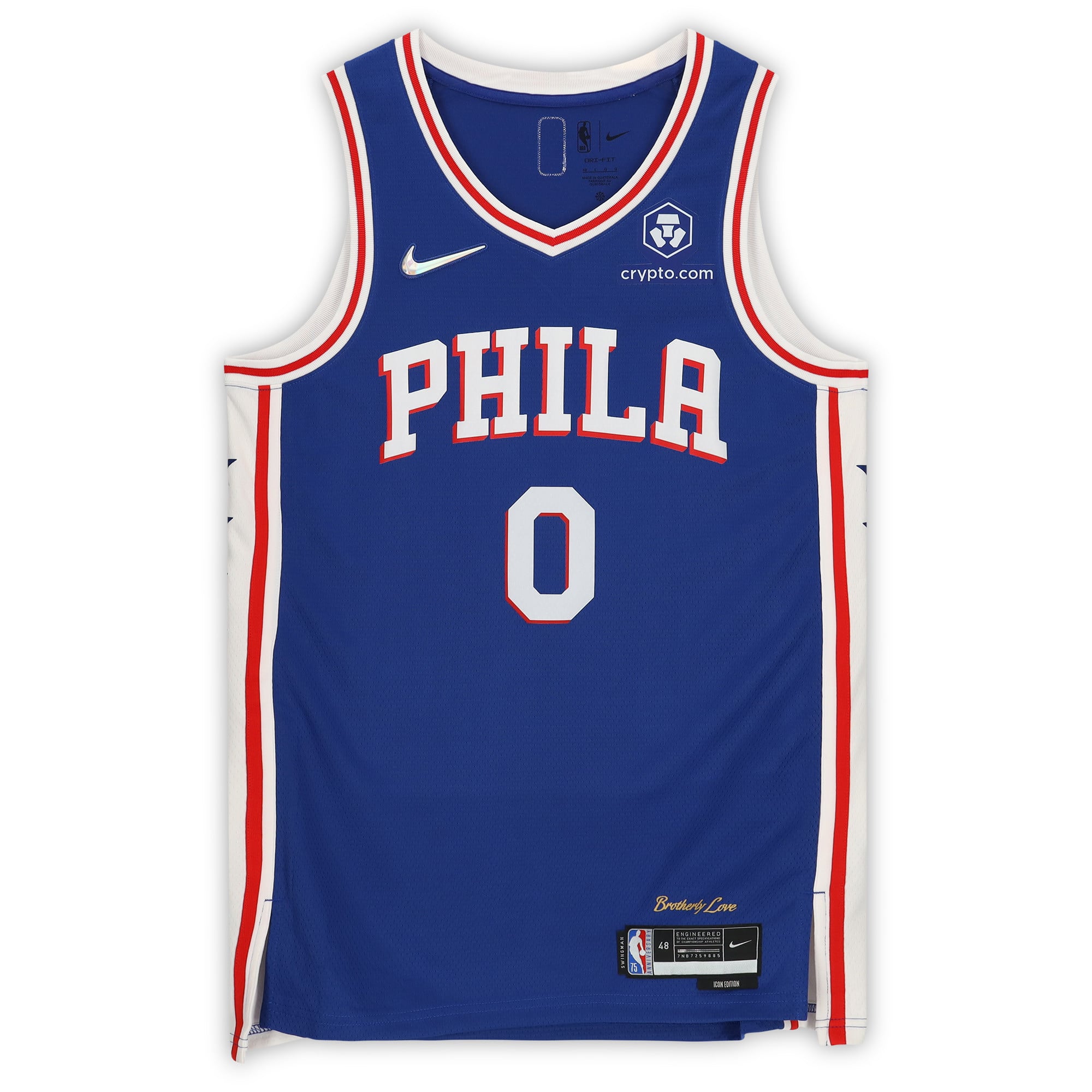 Tyrese Maxey Royal Philadelphia 76ers Autographed Nike 2021 Icon Swingman Jersey