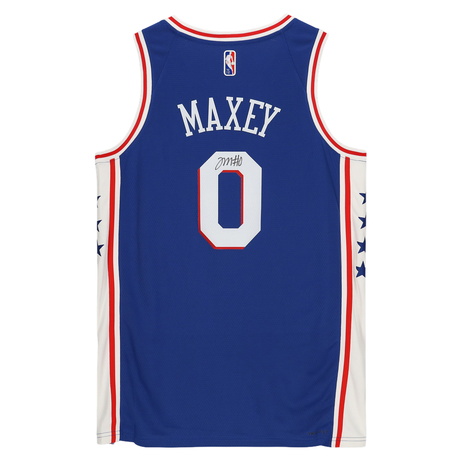 Tyrese Maxey Royal Philadelphia 76ers Autographed Nike 2021 Icon Swingman Jersey