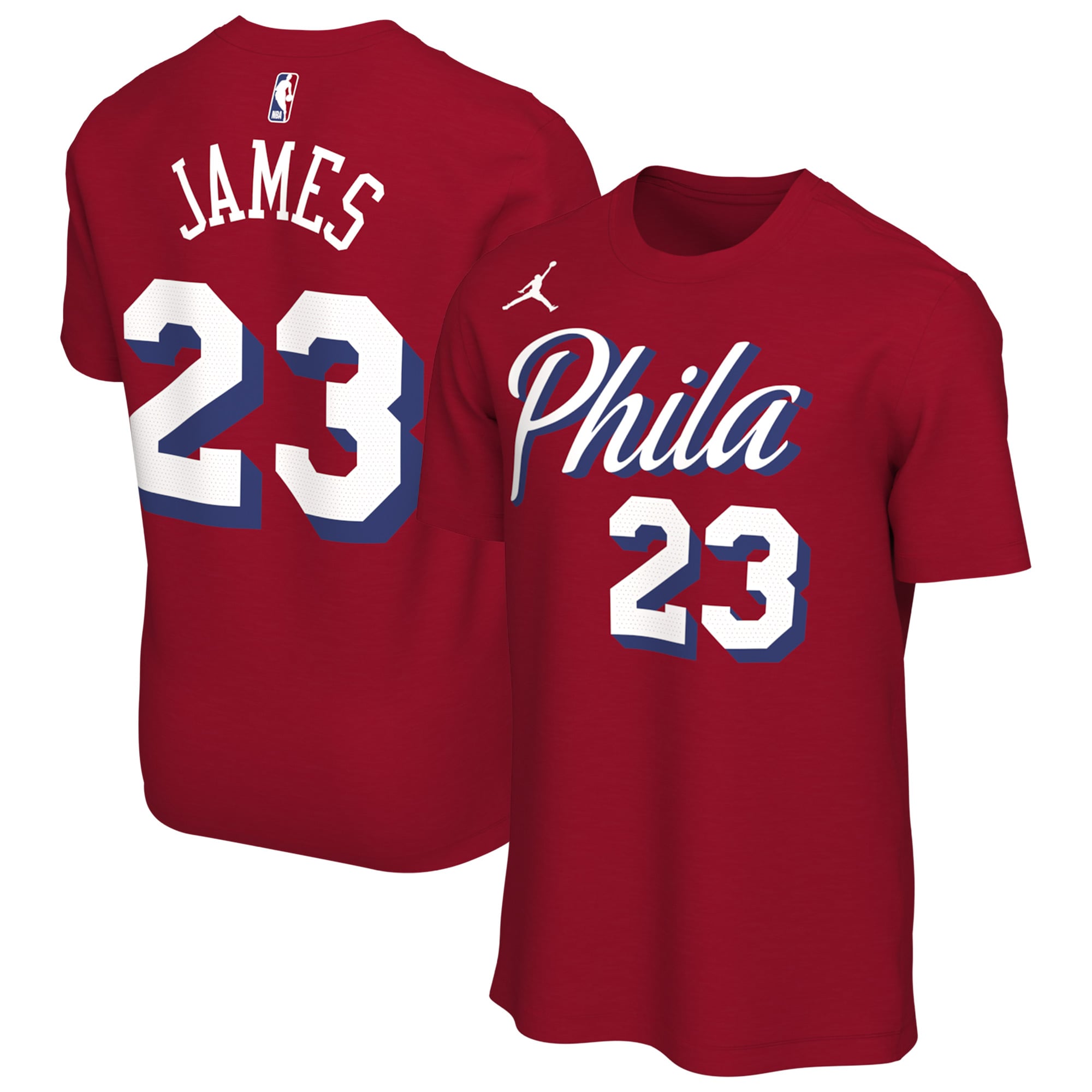 Unisex Nike LeBron James Royal Philadelphia 76ers Icon Edition Name & Number T-Shirt
