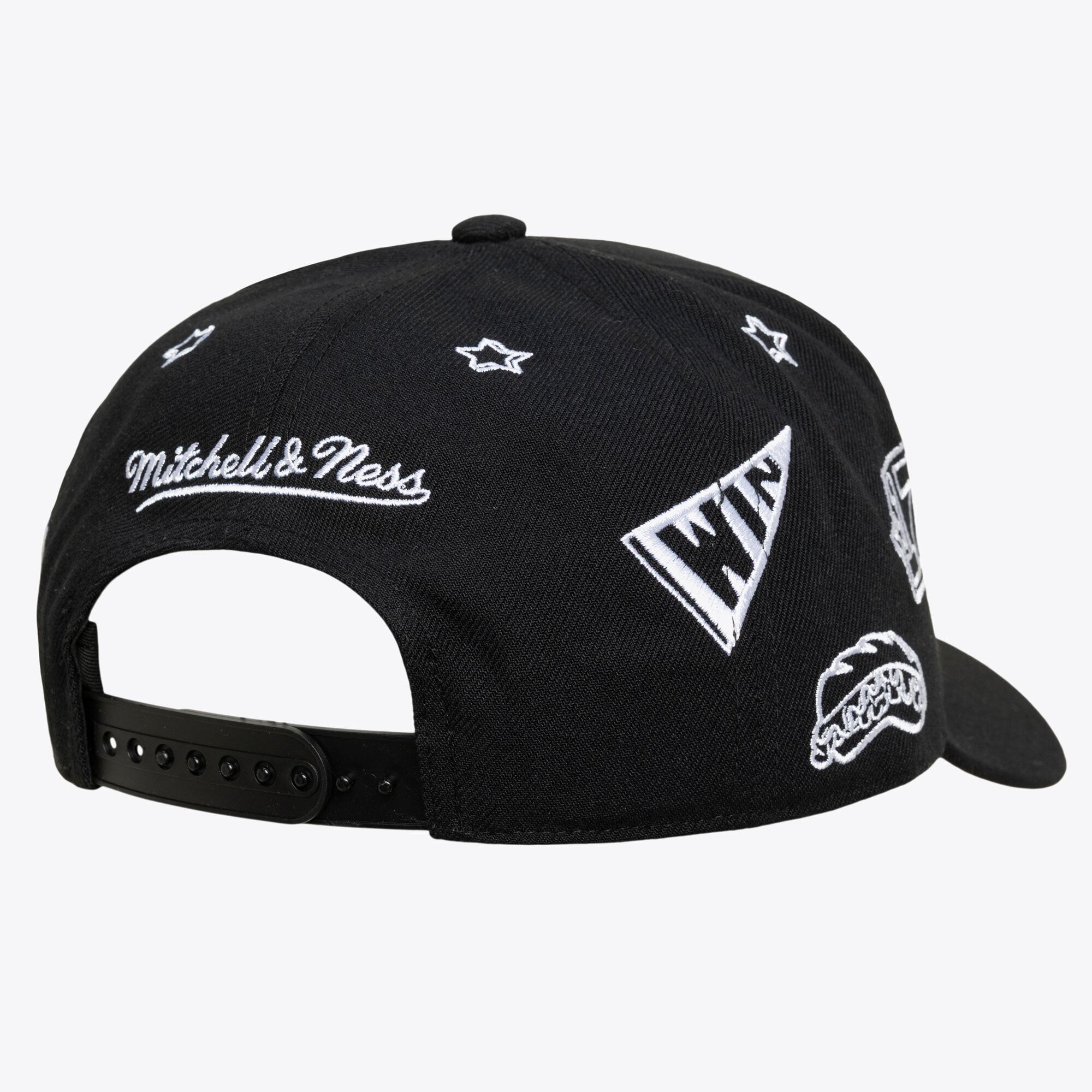 Casquette unisexe Mitchell & Ness noire Philadelphia 76ers Hardwood Classics Downtown Doodle Pro Snapback