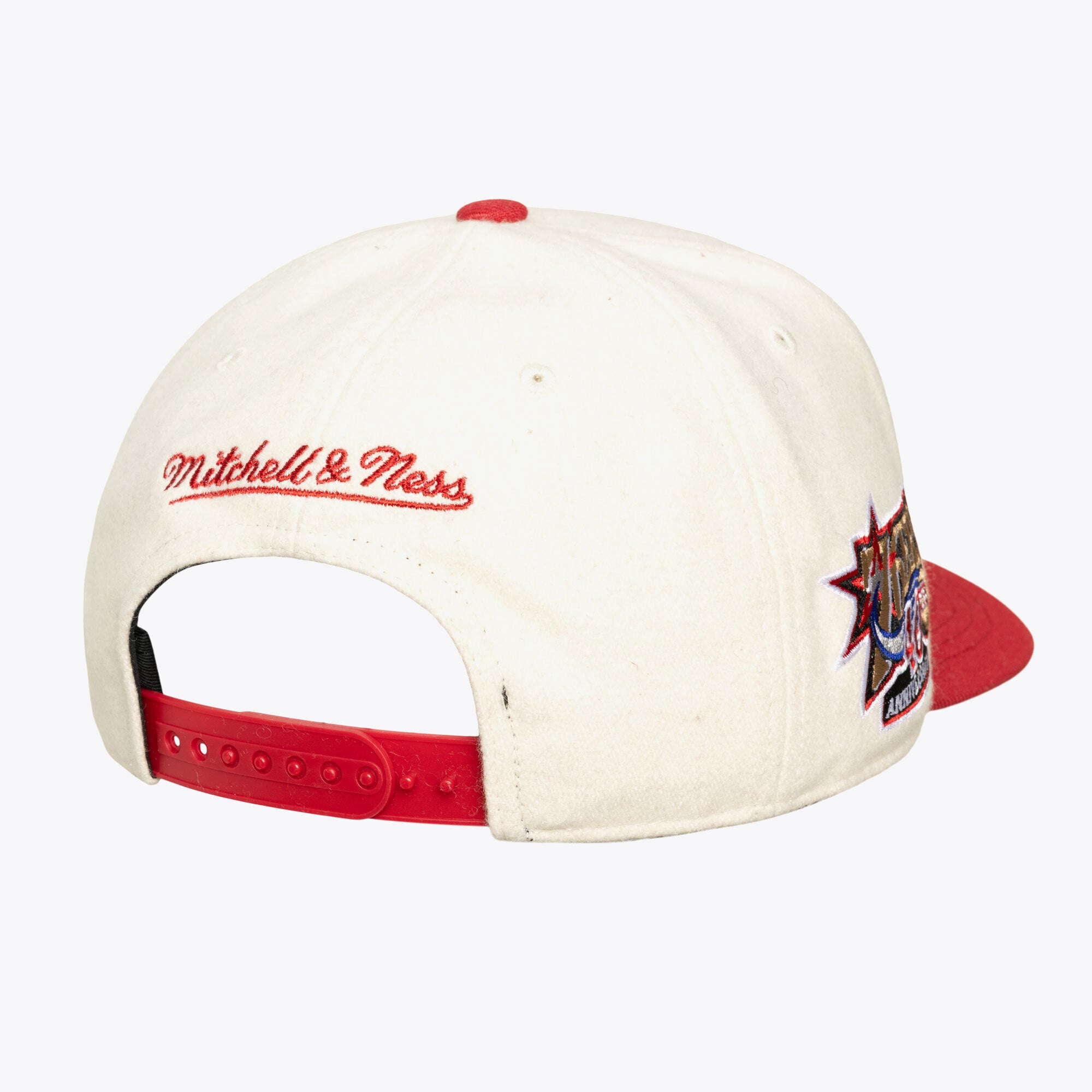 Unisex Mitchell & Ness Cream Philadelphia 76ers Cream Team Pro Adjustable Hat