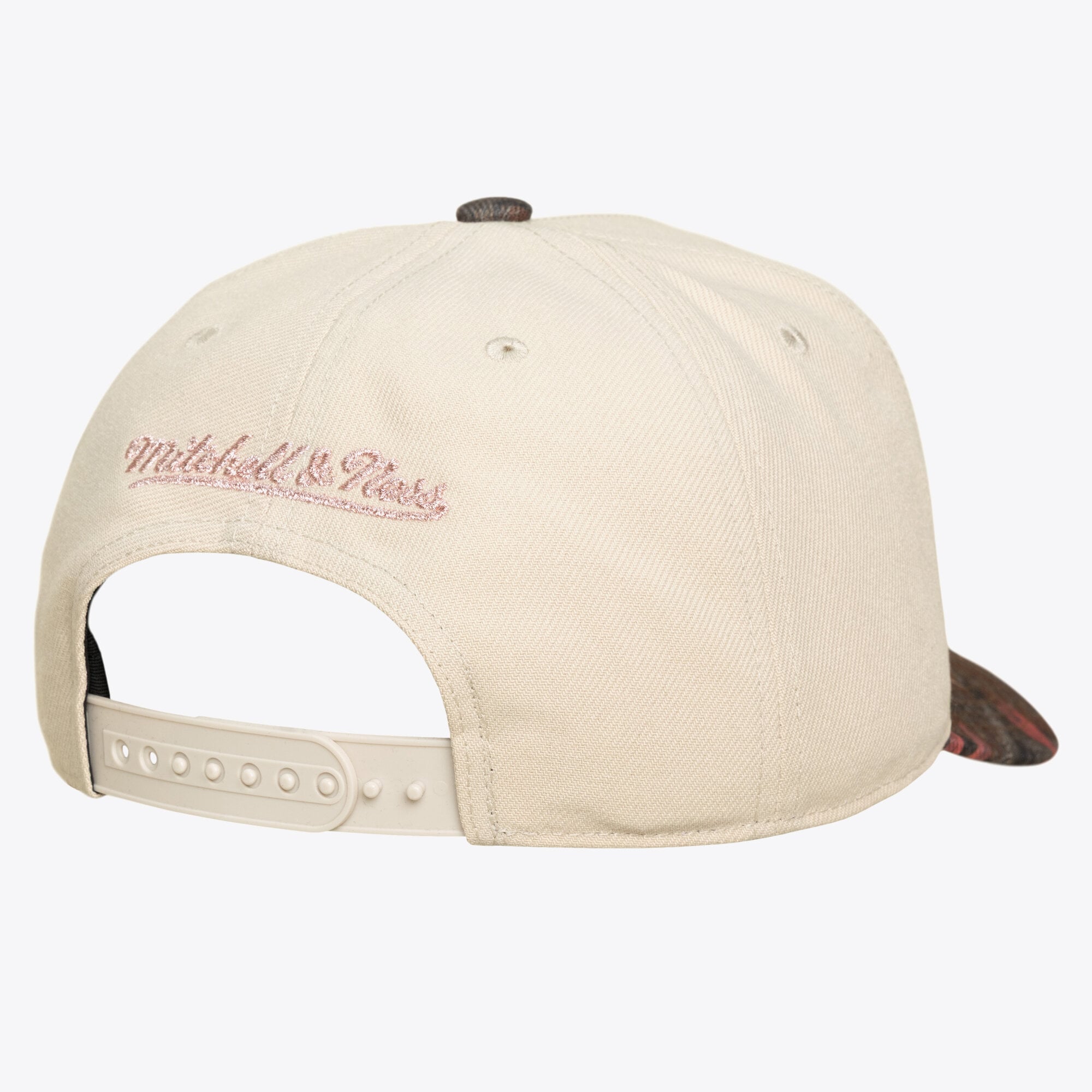Casquette unisexe Mitchell & Ness Cream Philadelphia 76ers Hardwood Classics Automne Rose Pro