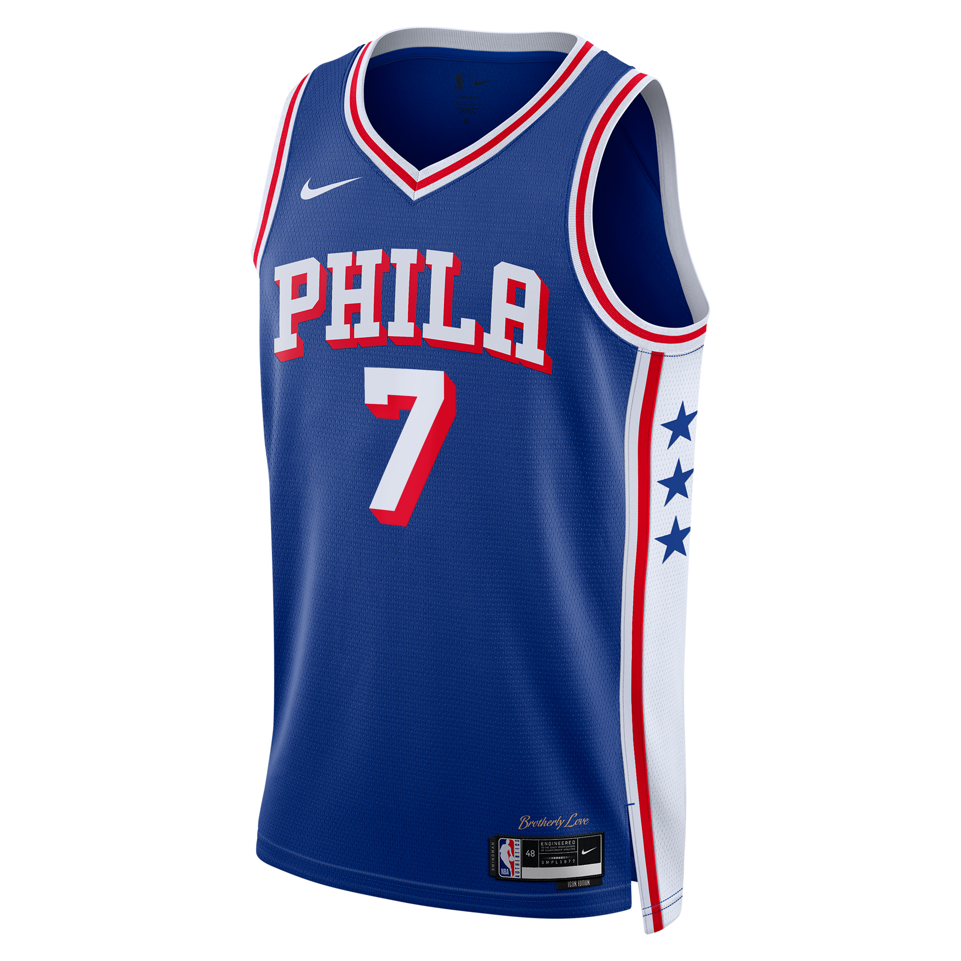 Unisex Nike Jaylen Brown Royal Philadelphia 76ers Swingman Jersey - Icon Edition