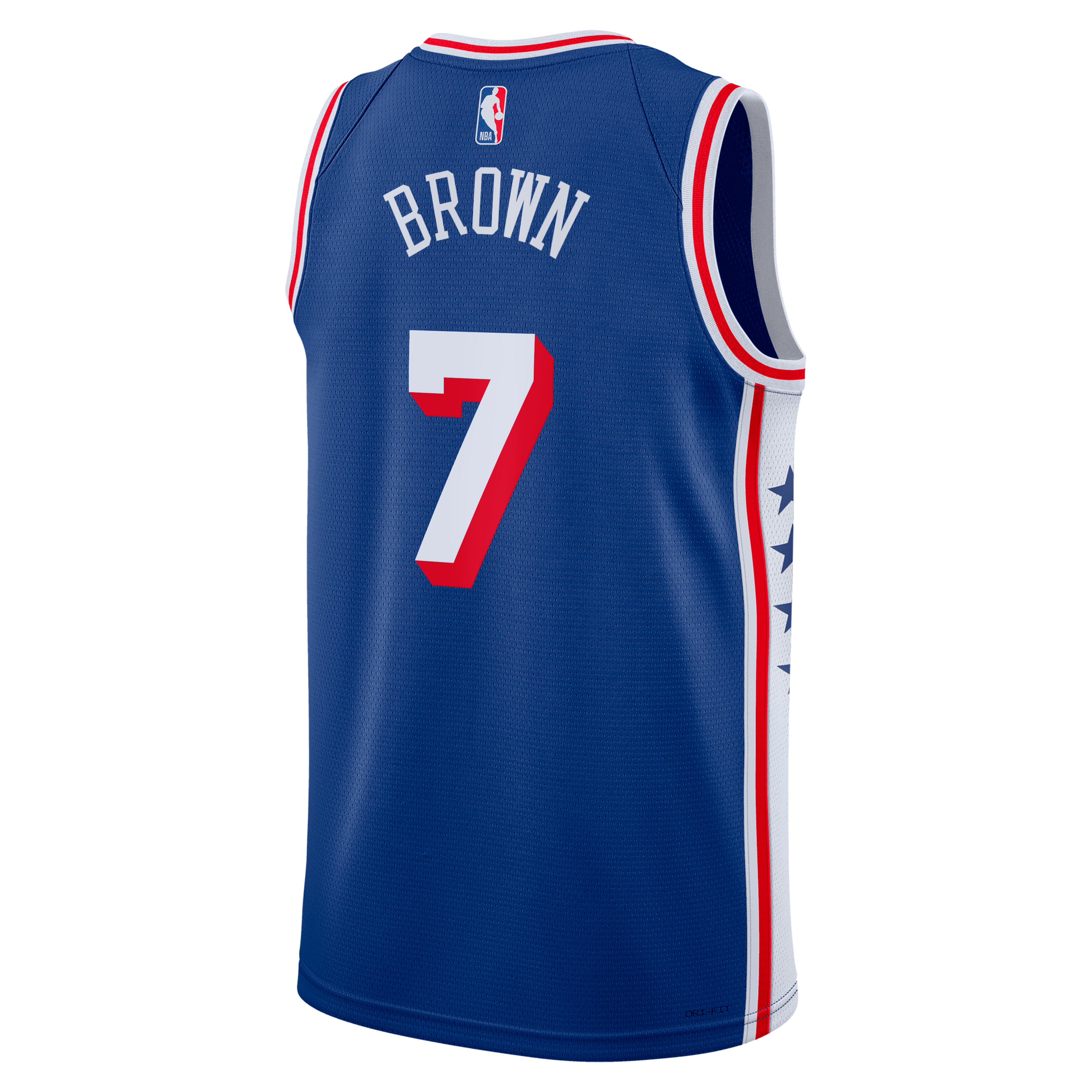 Unisex Nike Jaylen Brown Royal Philadelphia 76ers Swingman Jersey - Icon Edition