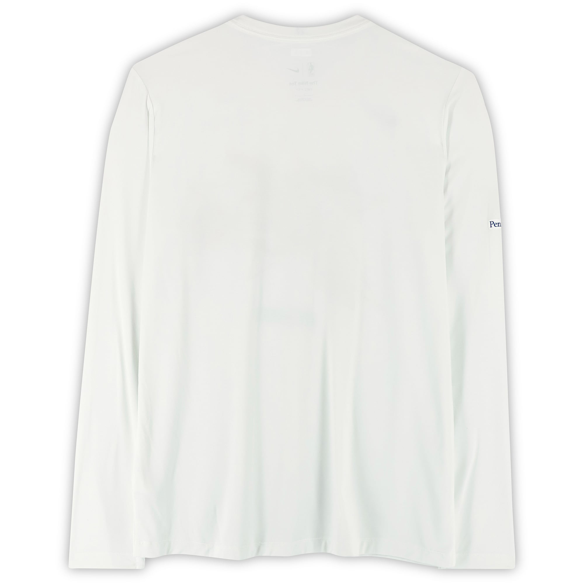 VJ Edgecombe Philadelphia 76ers Player-Issued White Nike Long Sleeve Shirt from the 2026 NBA Playoffs - Size L