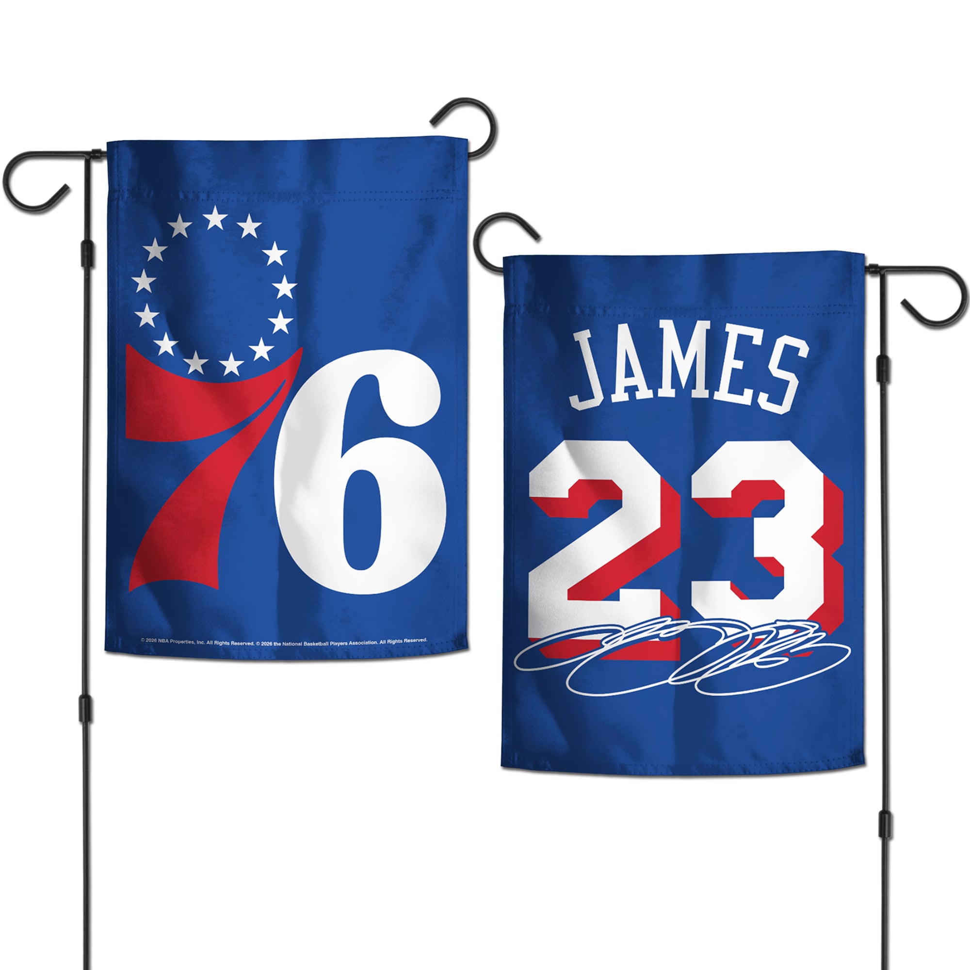 WinCraft LeBron James Philadelphia 76ers 12" x 18" Double-Sided Garden Flag