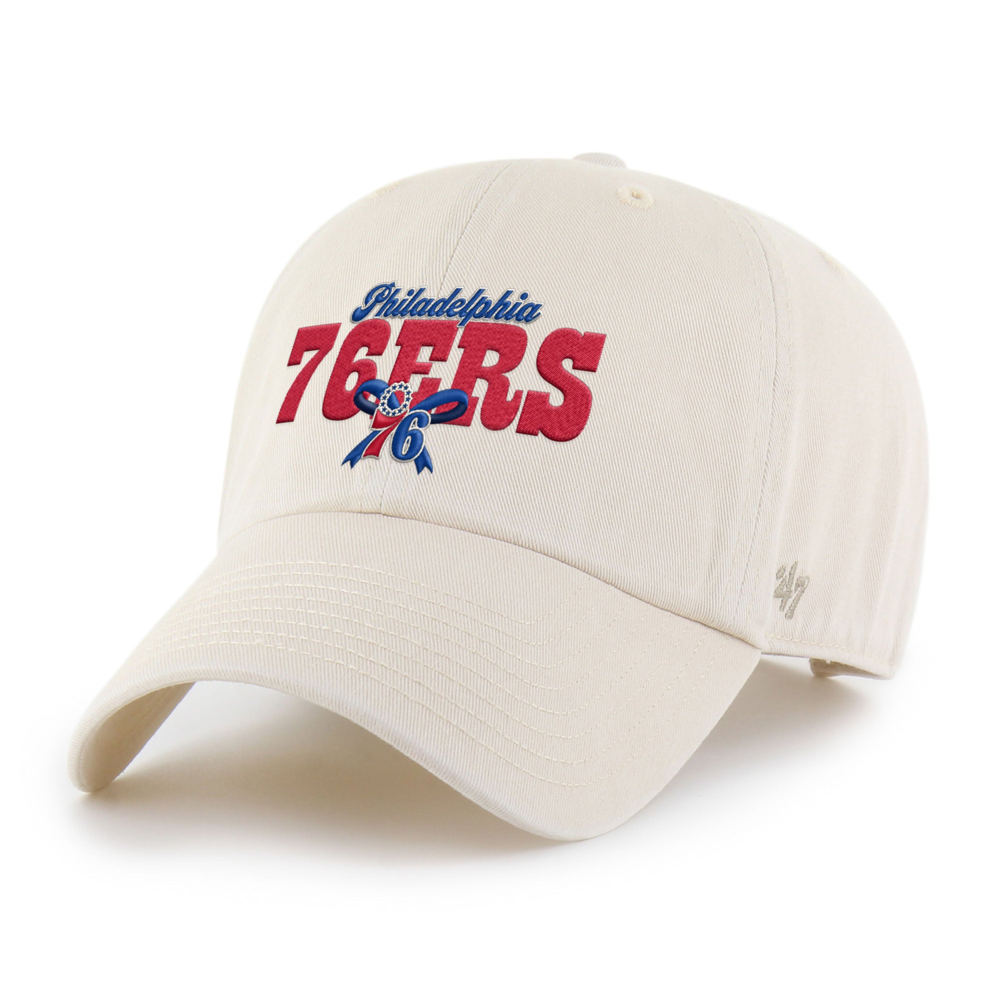 Women's Philadelphia 76ers '47 Natural Bow Stack Clean Up Adjustable Hat