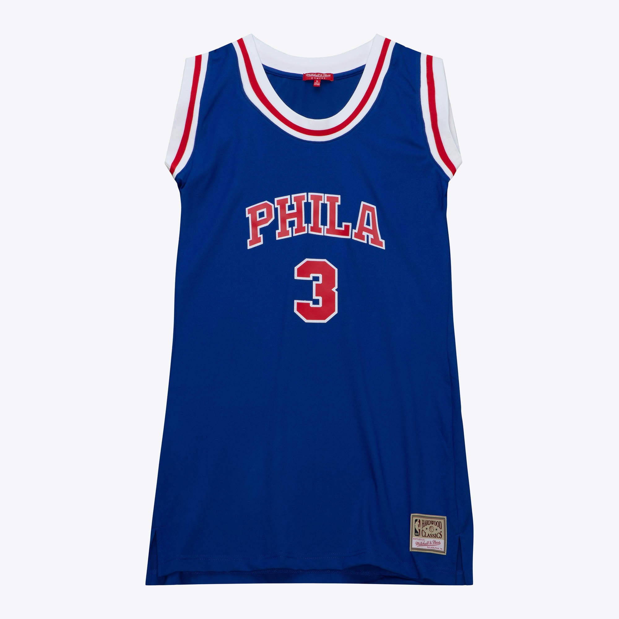 Women's Allen Iverson Royal Philadelphia 76ers Hardwood Classics 1996 Name & Number Jersey Dress