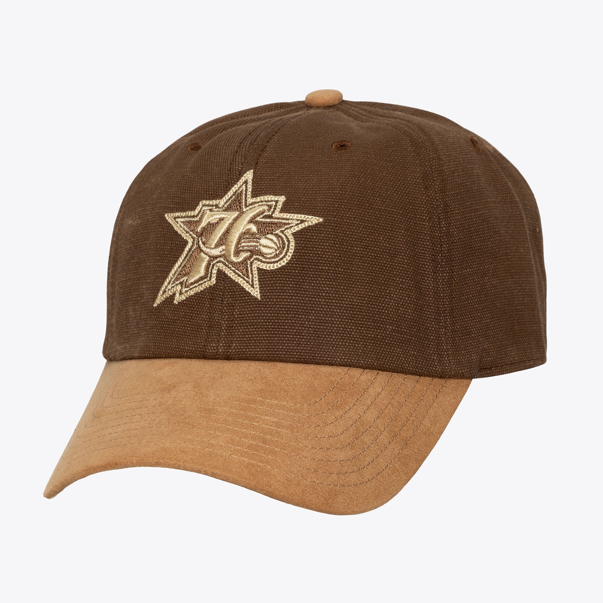 Women's Philadelphia 76ers Mitchell & Ness Brown Lux Chain Strapback Adjustable Hat