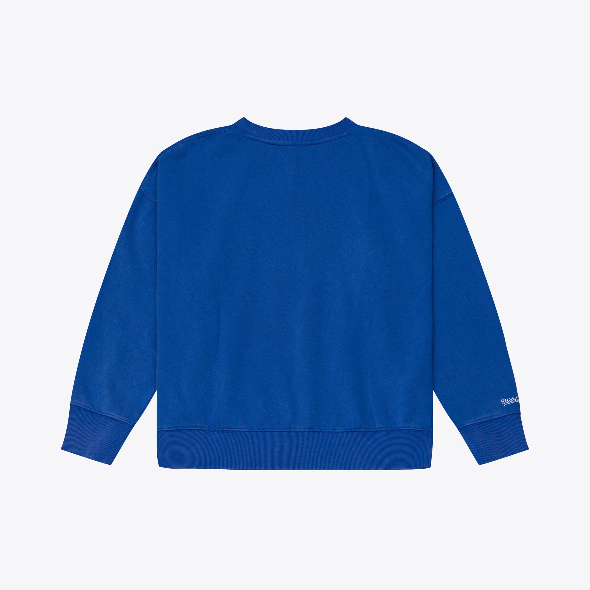 Women's Mitchell & Ness Royal Philadelphia 76ers Core Essentials Micro Logo Fleece Sweatshirt