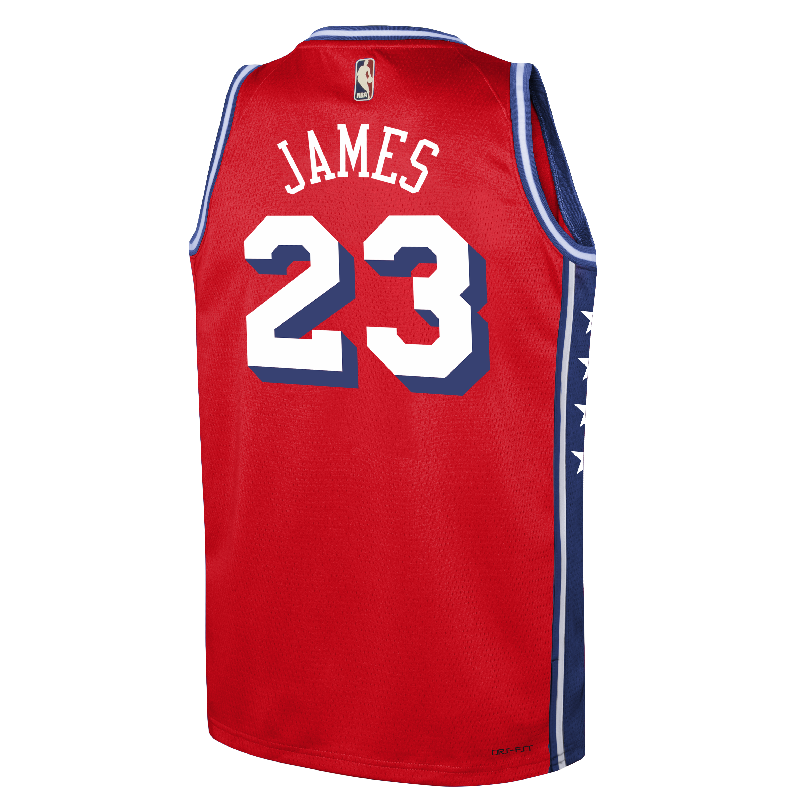 Maillot Swingman Jordan Brand LeBron James rouge Philadelphia 76ers pour enfant - Édition Statement