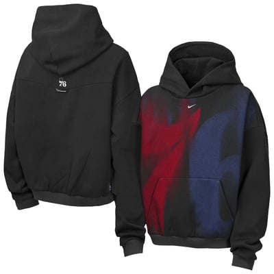  Philadelphia 76ers Nike Youth 2026 Standard Issue Practice Icon Fleece Pullover Hoodie - Black