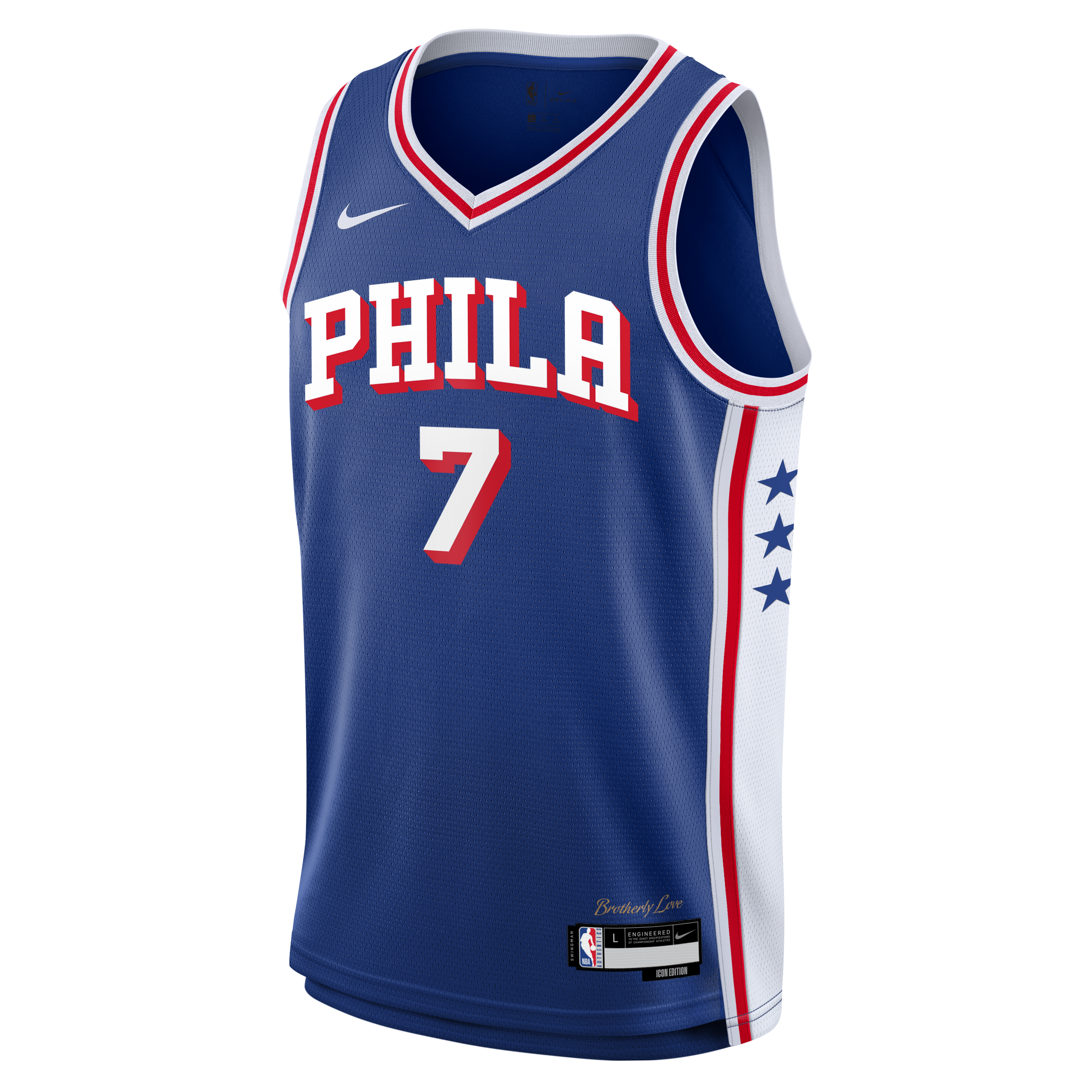Youth Nike Jaylen Brown Royal Philadelphia 76ers Swingman Jersey - Icon Edition