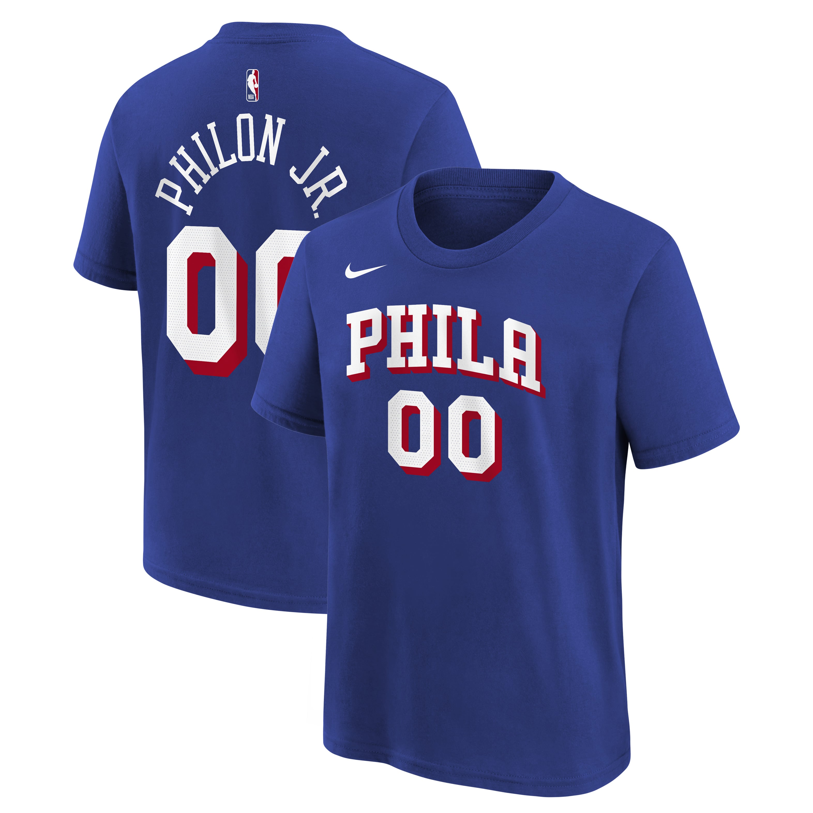 T-shirt Nike Labaron Philon Jr. Royal Philadelphia 76ers Icon pour enfant