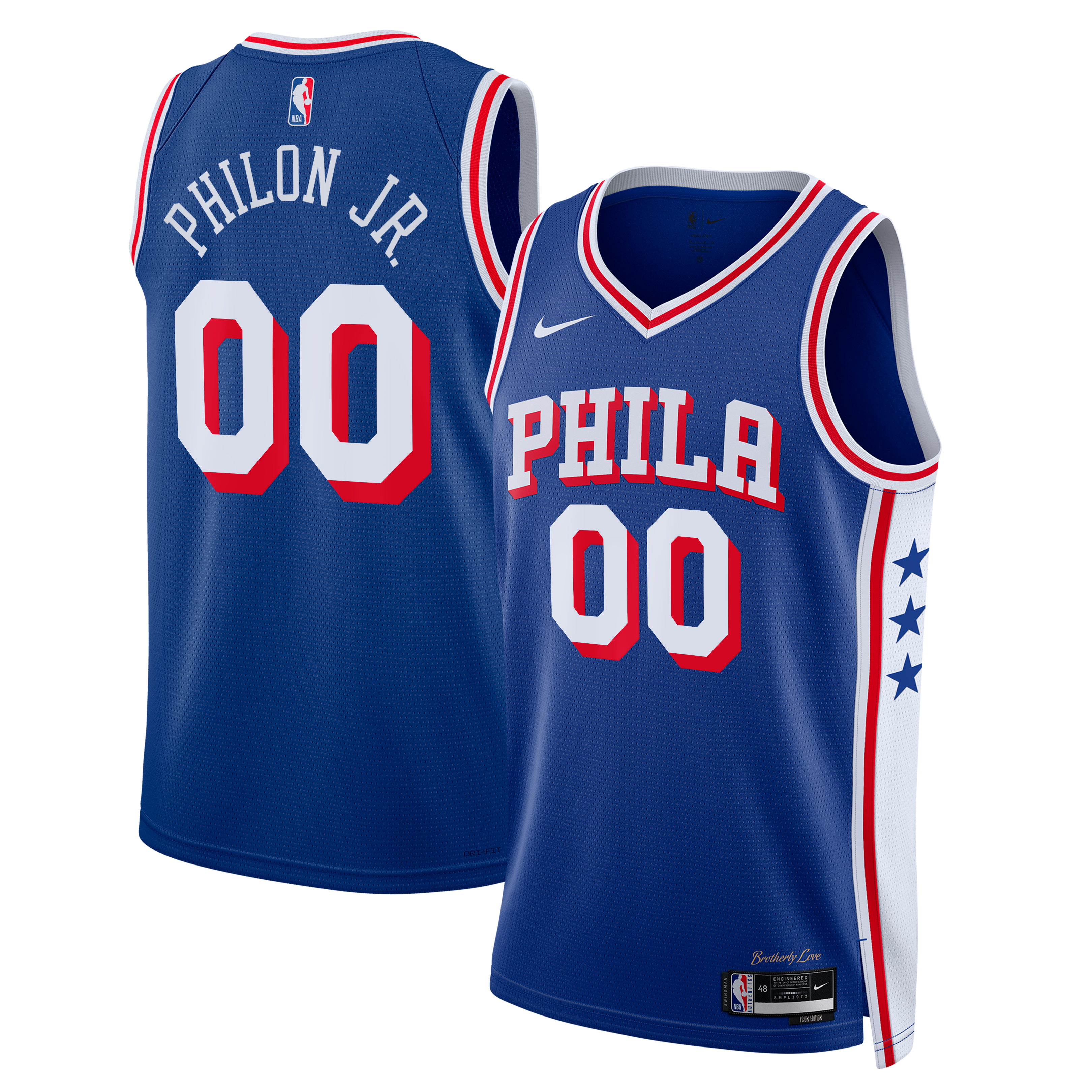 Youth Nike Labaron Philon Jr. Royal Philadelphia 76ers Swingman Jersey - Icon Edition