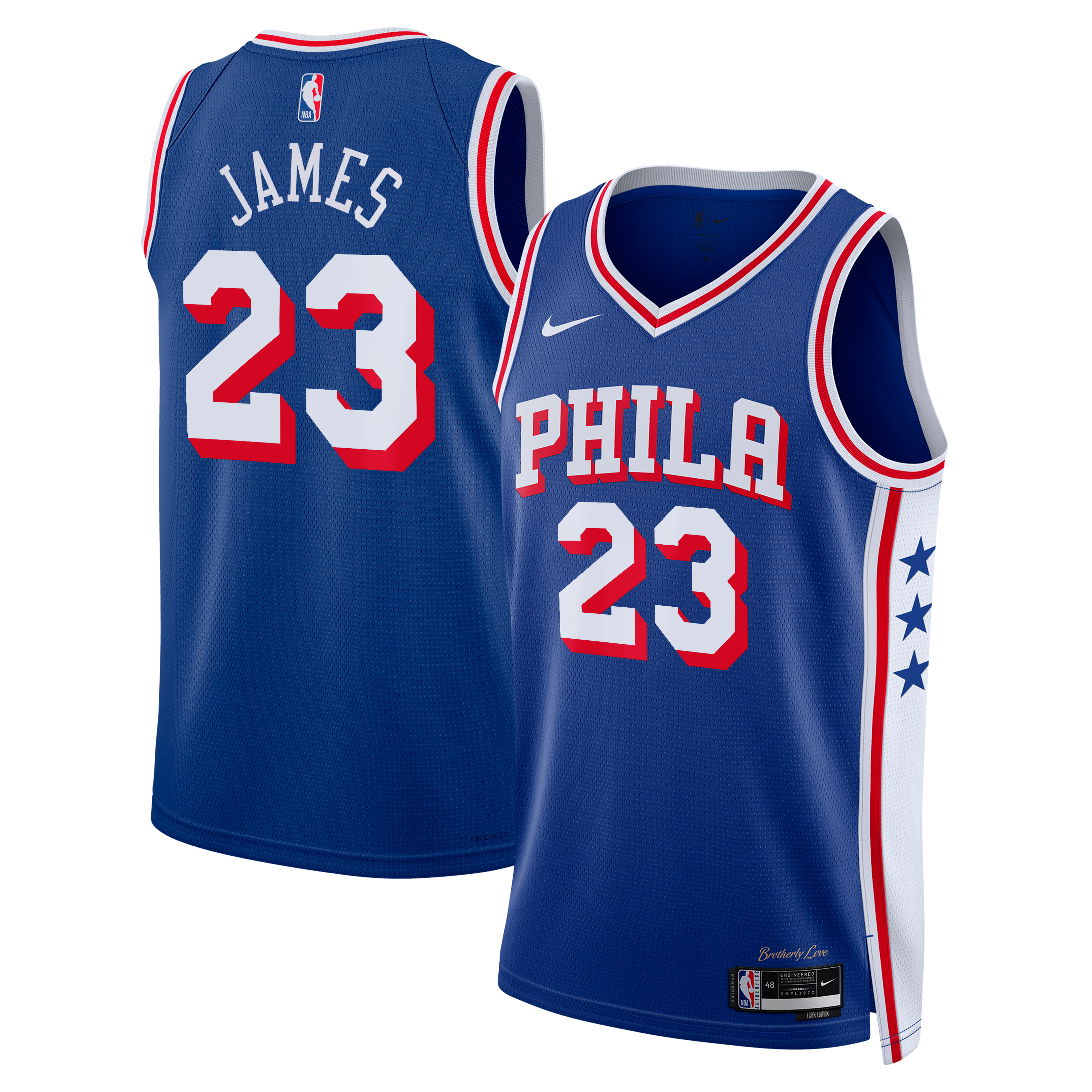 Youth Nike LeBron James Royal Philadelphia 76ers Swingman Jersey - Icon Edition