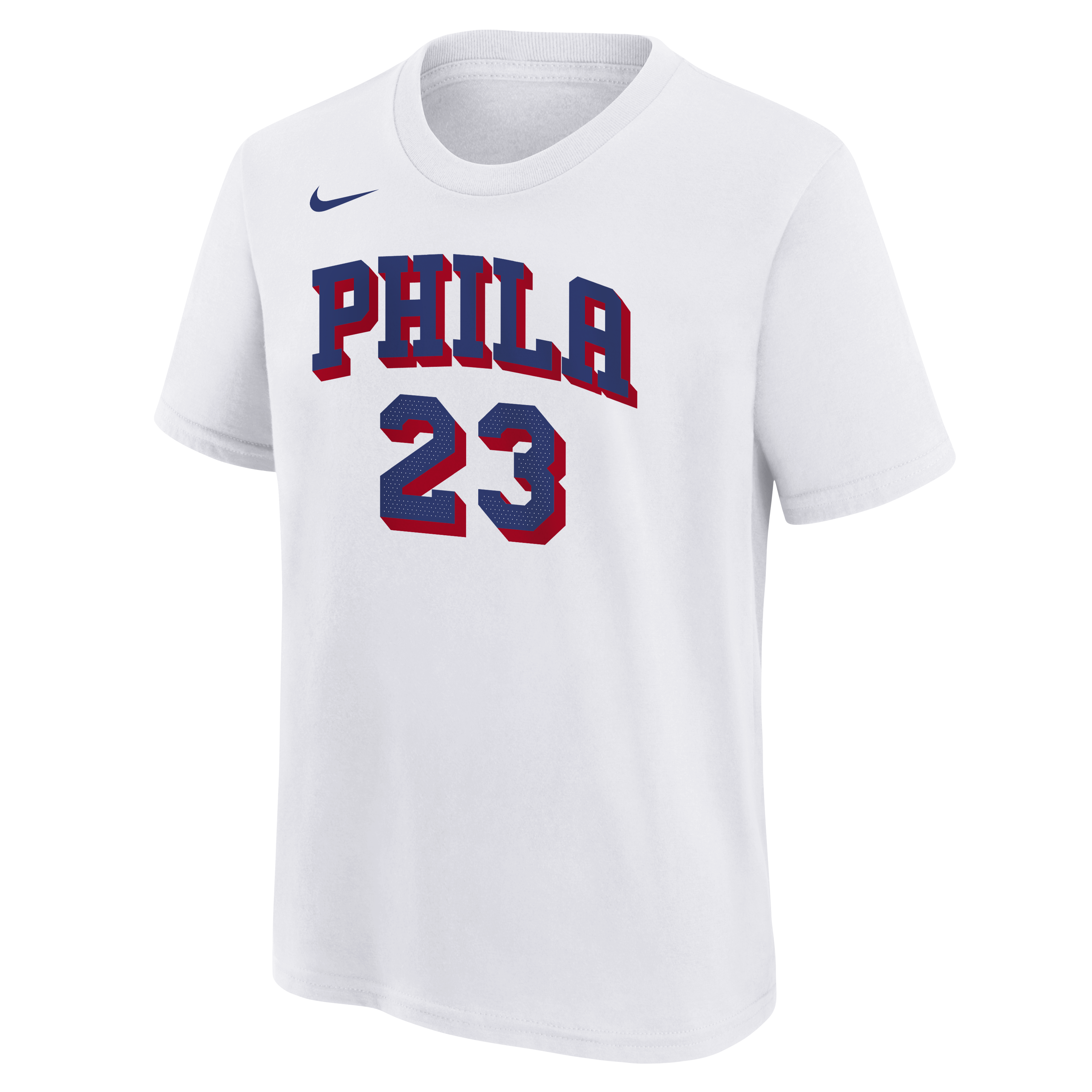 Youth Nike LeBron James White Philadelphia 76ers Association Name & Number T-Shirt