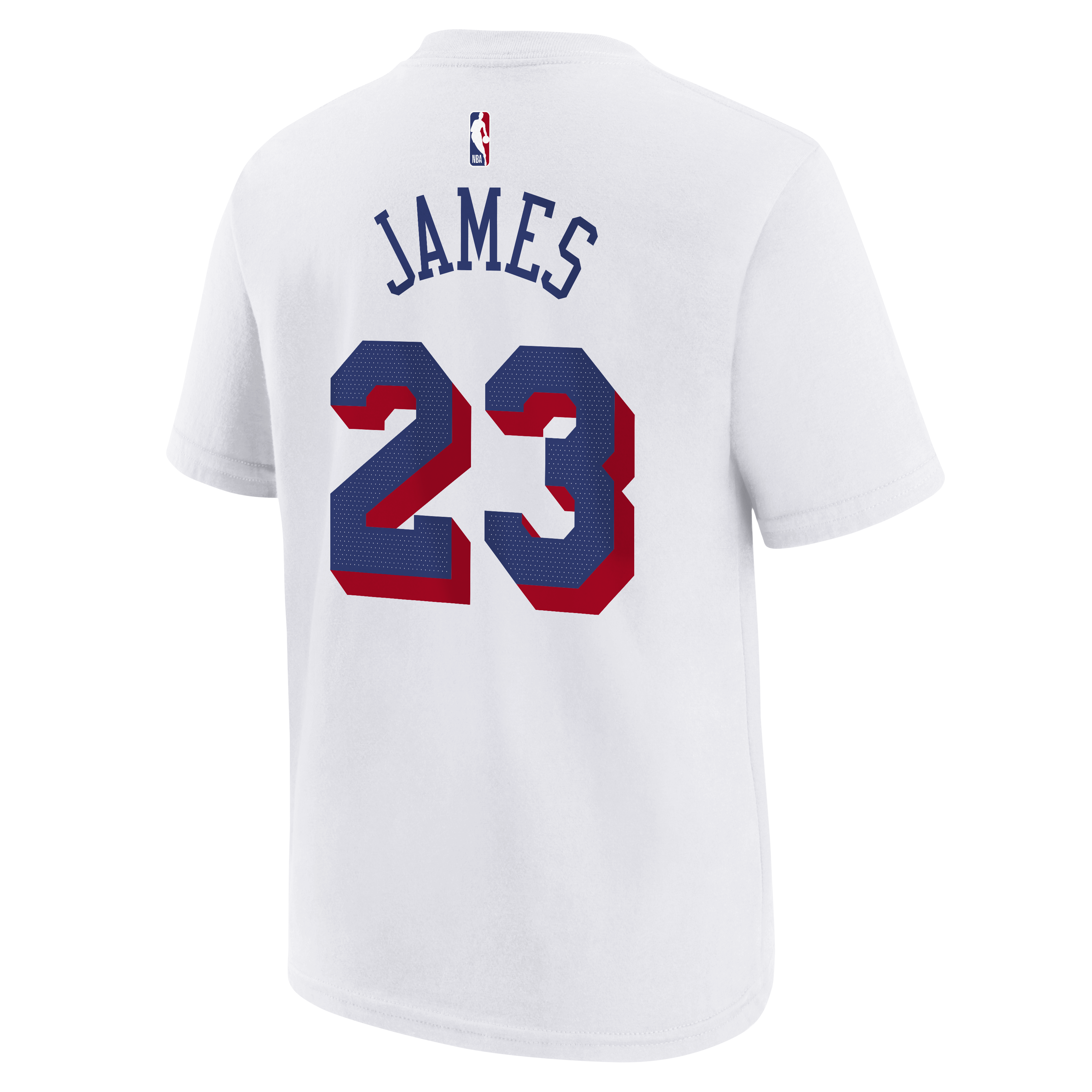 Youth Nike LeBron James White Philadelphia 76ers Association Name & Number T-Shirt