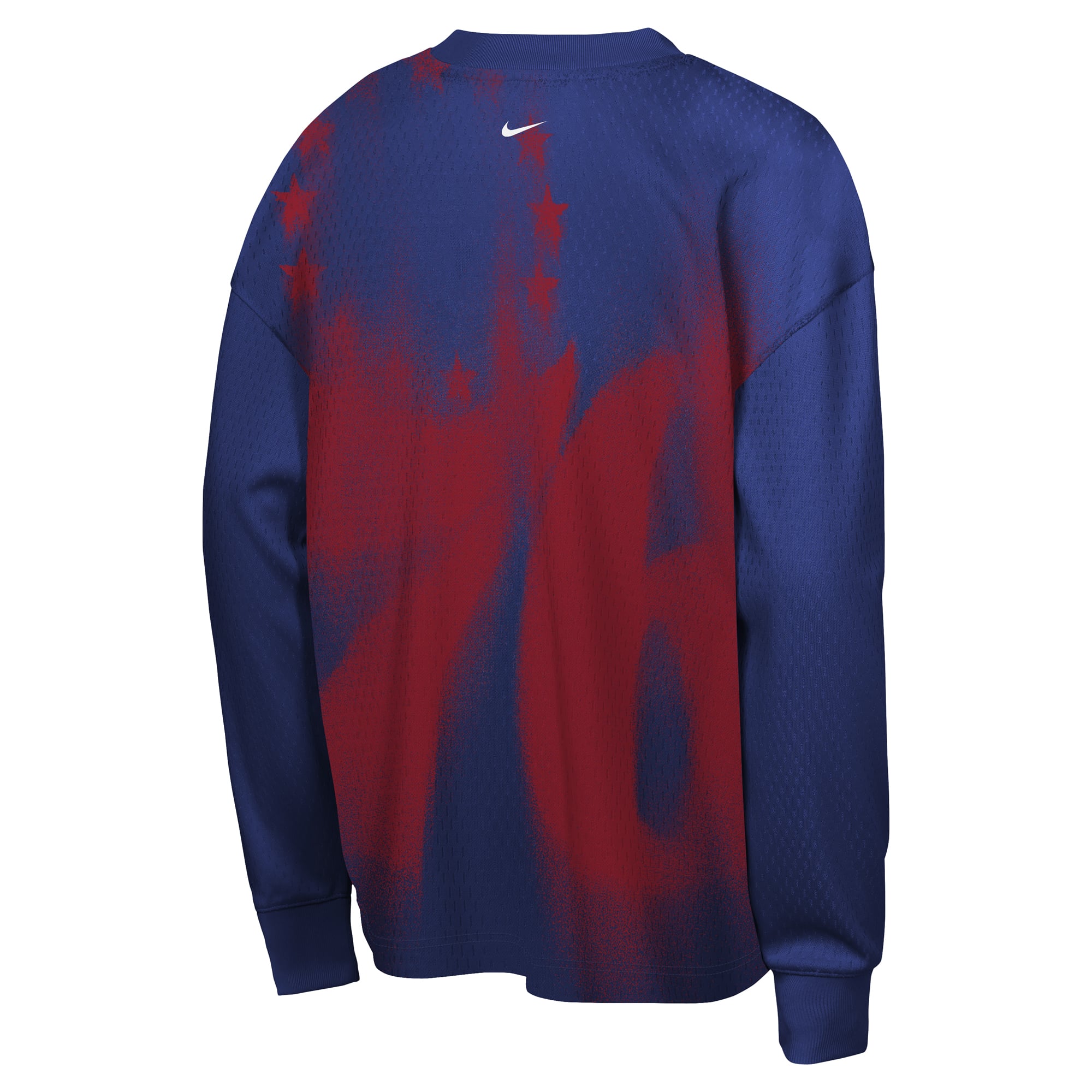 T-shirt à manches longues Nike Royal Philadelphia 76ers 2026 Standard Issue pour jeunes, performance avant-match