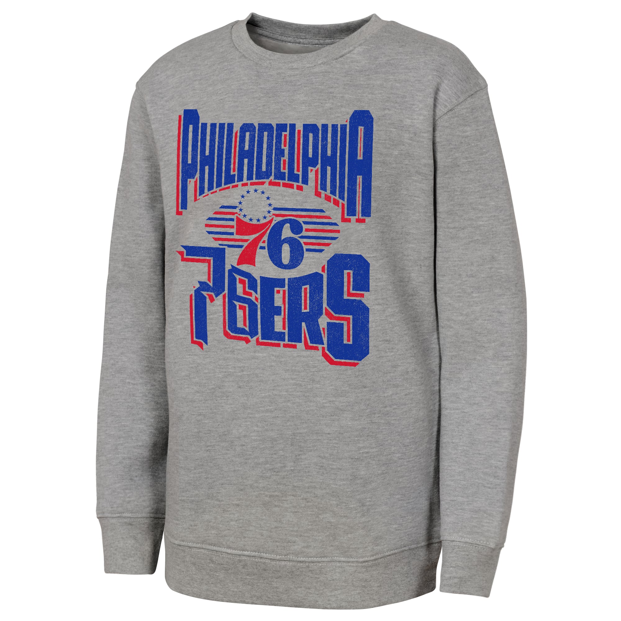 Youth Outerstuff Gray Philadelphia 76ers Jet Stream Sweatshirt