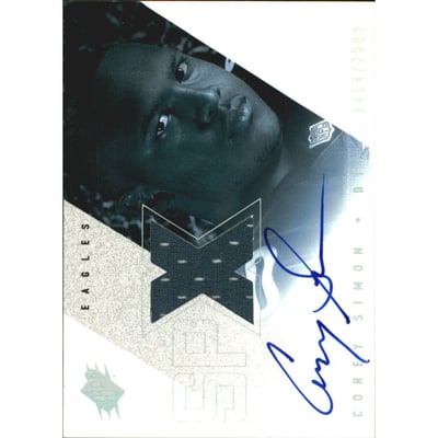 2000 SPx #138 Corey Simon JSY AU RC