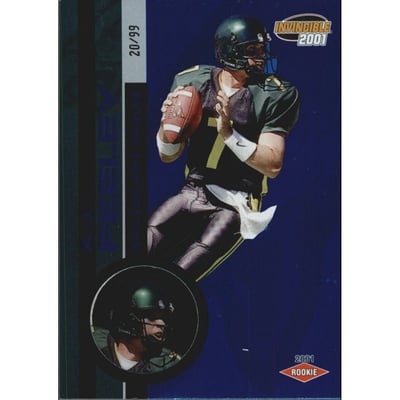 2001 Pacific Invincible Blue #283 A.J. Feeley