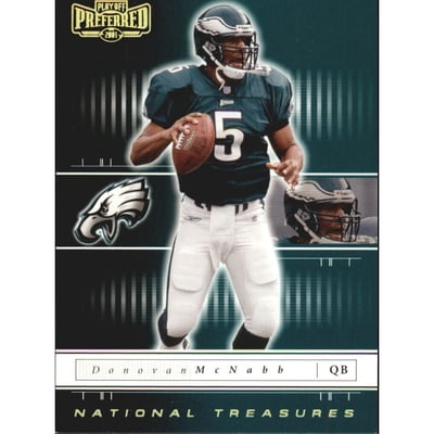 2001 Playoff Preferred National Treasures Gold #83 Donovan McNabb