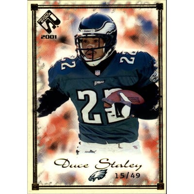 2001 Private Stock Gold Framed #75 Duce Staley