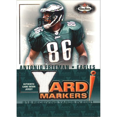 2002 Fleer Box Score Yard Markers Jerseys #7 Antonio Freeman