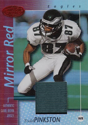 2002 Leaf Certified Mirror Red Materials #72 Todd Pinkston