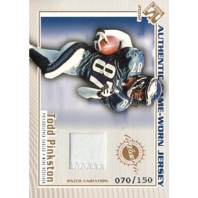2002 Private Stock Game Worn Jerseys Patches #94 Todd Pinkston/150
