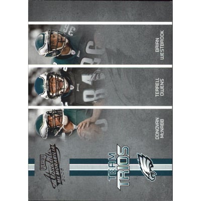 2005 Absolute Memorabilia Team Trios #11 Donovan McNabb/Terrell Owens/Brian Westbrook