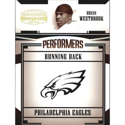 2005 Donruss Gridiron Gear Performers Gold Holofoil #5 Brian Westbrook
