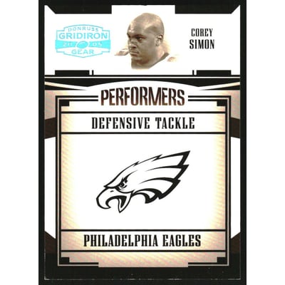 2005 Donruss Gridiron Gear Performers Platinum Holofoil #8 Corey Simon