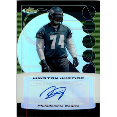 2006 Finest Autographs Refractor #FAWJ Winston Justice C