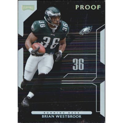 2006 Playoff NFL Playoffs Gold Proof #70 Brian Westbrook