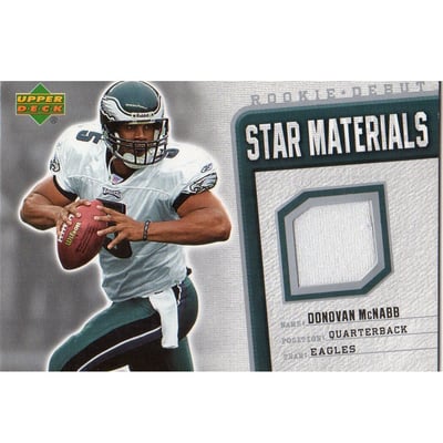 2006 Upper Deck Rookie Debut Star Materials Silver #SMDM Donovan McNabb