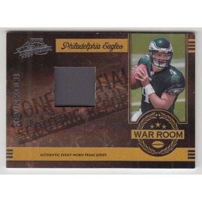 2007 Absolute Memorabilia War Room Materials Prime #15 Kevin Kolb
