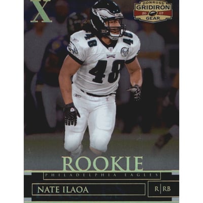 2007 Donruss Gridiron Gear Gold Holofoil X's #172 Nate Ilaoa