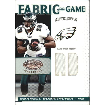 2007 Leaf Certified Materials Fabric of the Game Position #22 Correll Buckhalter