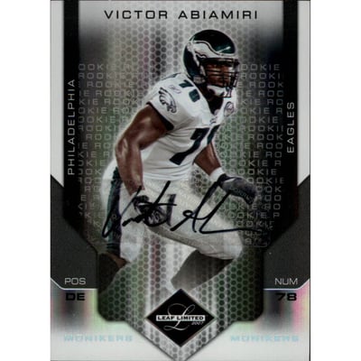 2007 Leaf Limited Monikers Autographs Silver #268 Victor Abiamiri