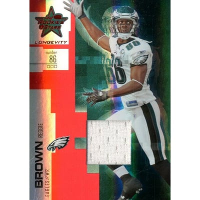 2007 Leaf Rookies and Stars Longevity Materials Ruby #10 Reggie Brown