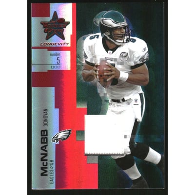 2007 Leaf Rookies and Stars Longevity Materials Ruby #8 Donovan McNabb