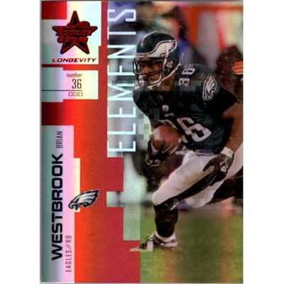 2007 Leaf Rookies and Stars Longevity Ruby #107 Brian Westbrook ELE