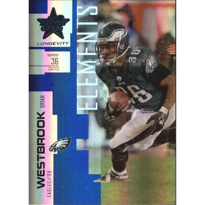 2007 Leaf Rookies and Stars Longevity Sapphire #107 Brian Westbrook ELE