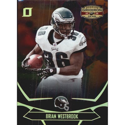 2008 Donruss Gridiron Gear Gold Holofoil O's #74 Brian Westbrook