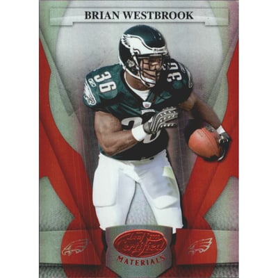 2008 Leaf Certified Materials Mirror Red #108 Brian Westbrook